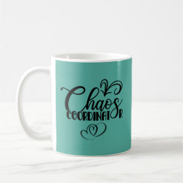 Chaos-samordnaren Black och Teal Coffee Mugg