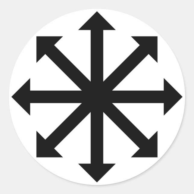 Chaos Star Runt Klistermärke (Framsida)