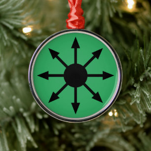 Chaos symbol julgransprydnad metall
