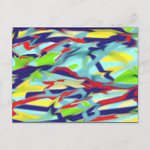 Chaos till Form Digital Art-vykort - blått Vykort