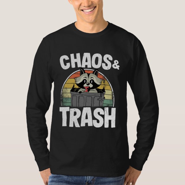 Chaos & Trash Garbage Panda Raccoon 1 T Shirt (Framsida)