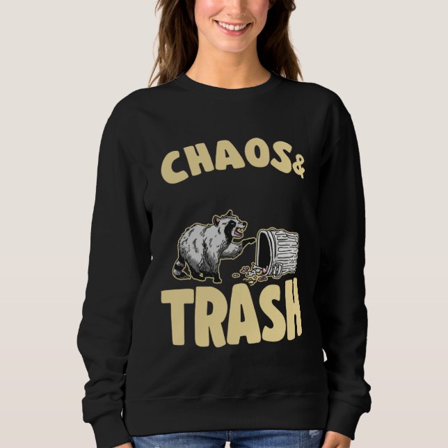 Chaos & Trash Garbage Panda  Raccoon  1 T Shirt (Framsida)