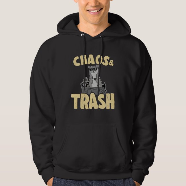 Chaos & Trash Garbage Panda Raccoon 5 Hoodie (Framsida)