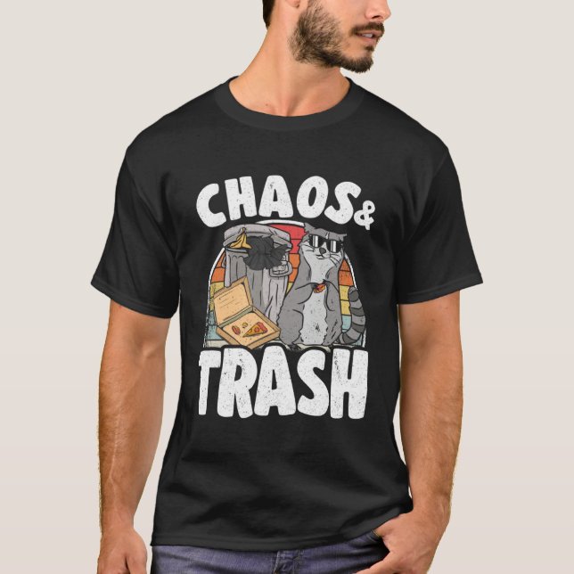 Chaos & Trash Garbage Panda Raccoon  5 T Shirt (Framsida)