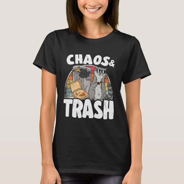 Chaos & Trash Garbage Panda Raccoon  5 T Shirt (Framsida)