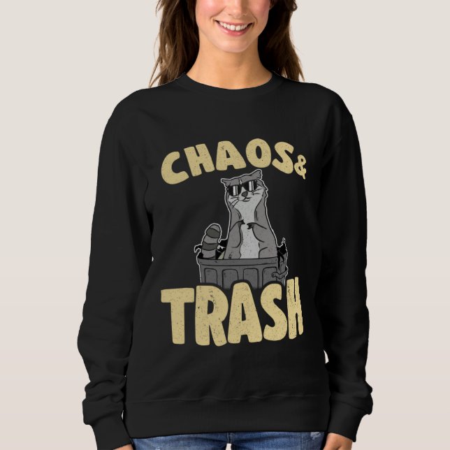 Chaos & Trash Garbage Panda Raccoon 5 T Shirt (Framsida)