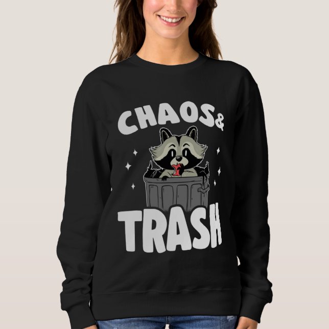 Chaos & Trash Garbage Panda Raccoon  6 T Shirt (Framsida)