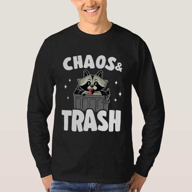Chaos & Trash Garbage Panda Raccoon  6 T Shirt (Framsida)