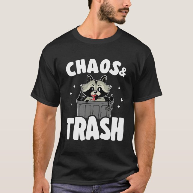 Chaos & Trash Garbage Panda Raccoon  6 T Shirt (Framsida)