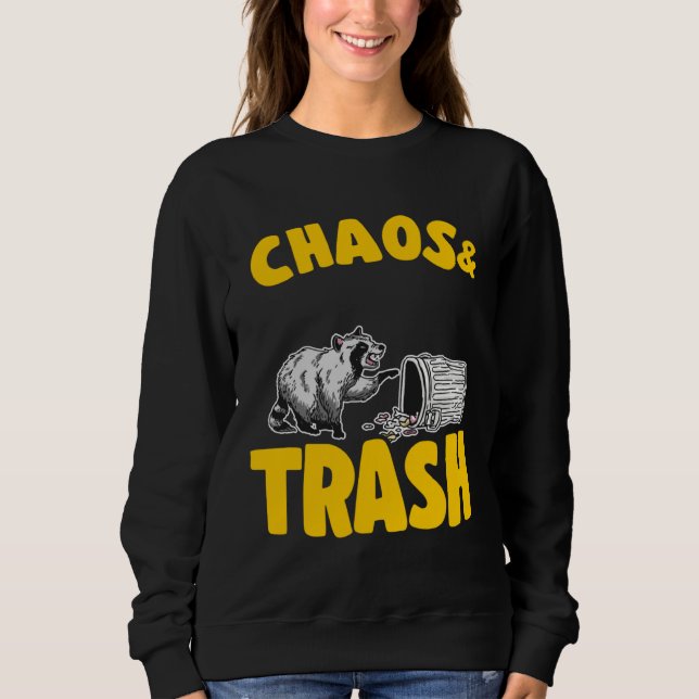 Chaos & Trash Garbage Panda Raccoon  7 T Shirt (Framsida)