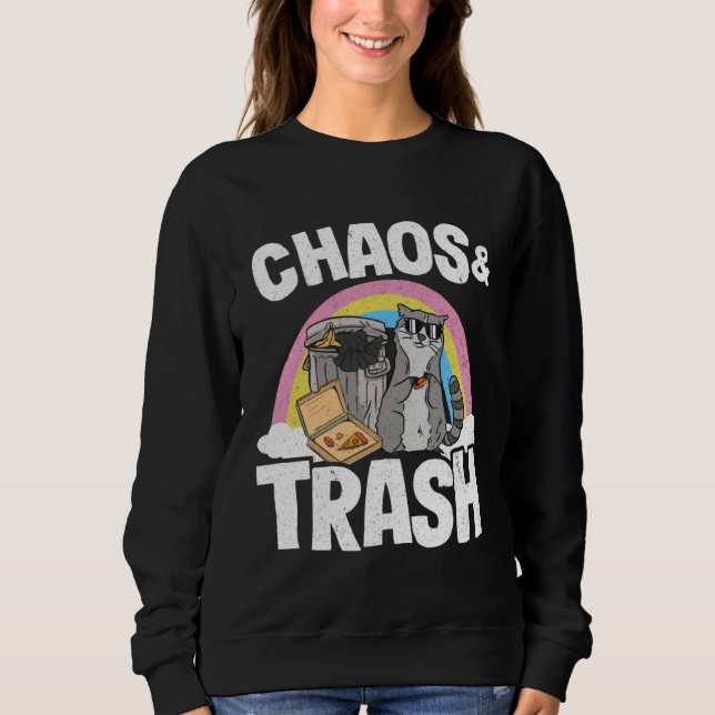 Chaos & Trash Garbage Panda Rainbow Raccoon  1 T Shirt (Framsida)