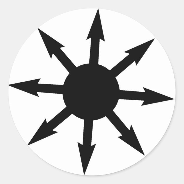 Chaosphere Runt Klistermärke (Framsida)