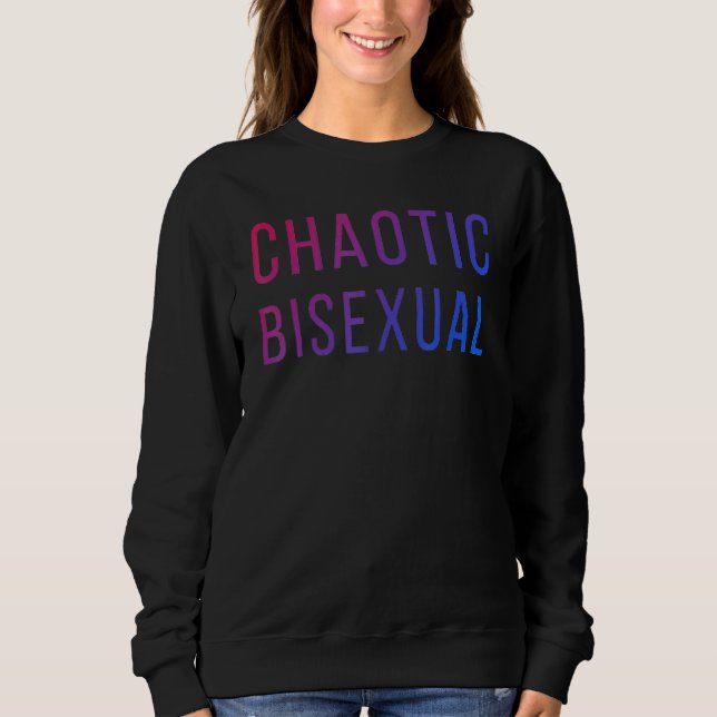 Chaotic Bisexual Rainbow Bi Pride Flag LGBT Pride  T Shirt (Framsida)