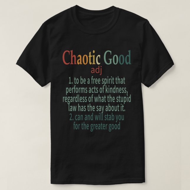 Chaotic Bra Definition Funny Kampanj Gift T Shirt (Design framsida)