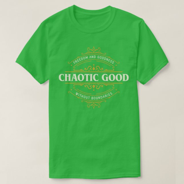 Chaotic Bra Funny Tabletop RPG-justering T Shirt (Design framsida)