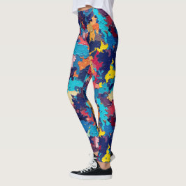 Chaotic Camouflage Leggings - Roligt