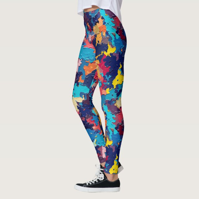 Chaotic Camouflage Leggings - Roligt (Vänster)