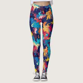 Chaotic Camouflage Leggings - Roligt