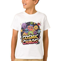 Chaotic Cartoonish Galaxy med Whimsical Character