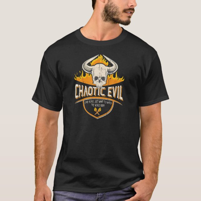 Chaotic Evil för Nerdy Roleplay-spel T Shirt (Framsida)