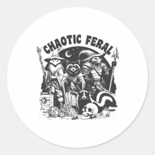 Chaotic Feral Funny Raccoon Possum Skunk Boardmatc Runt Klistermärke