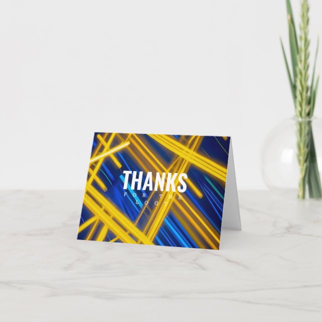 Chaotic Glowing Cyberpunk Magenta Tech Digital Tack Kort (Framsida)