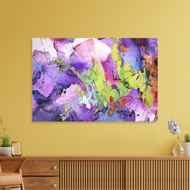 "Chaotic Harmony" Contemporary Abstrakt Art Canvastryck (Insitu (Vardagsrum))