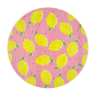 Chaotic Lemons Rosa Polka: Citrus Mönster