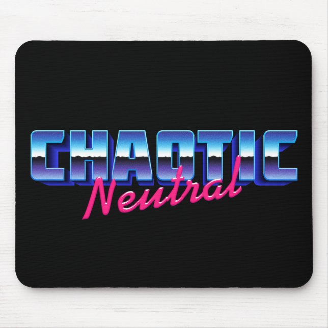 Chaotic Neutralt 80s Vibes Musmatta (Framsidan)