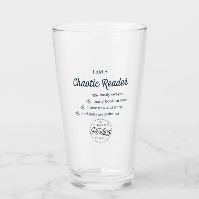 Chaotic Reader Pint Glass Glaskopp (Framsida)