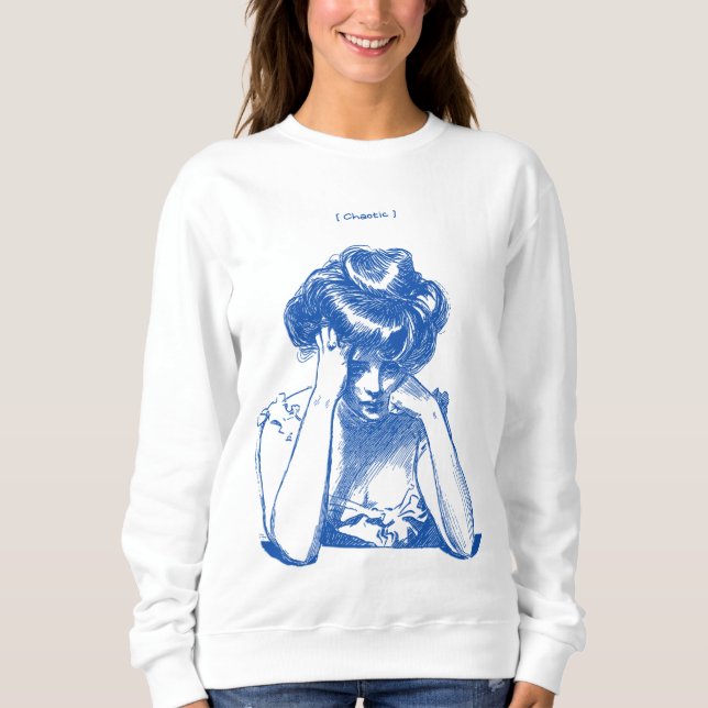 Chaotic - Retro Sketch Stil T Shirt (Framsida)