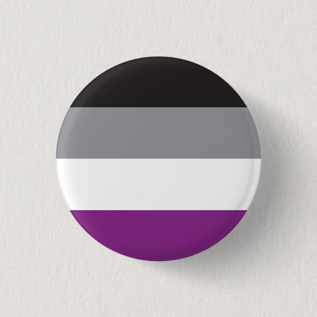 Chapa Bandera Asexual - Love is Love Knapp (Framsida)