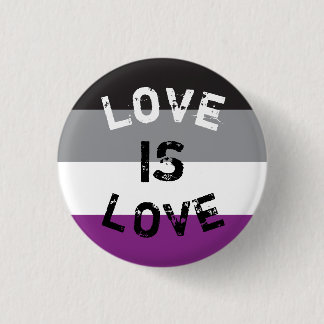 Chapa Bandera Asexual Love - Love is Love Knapp