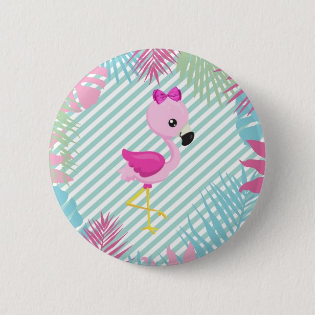 Chapa Flamenco Rosa Baby Knapp (Framsida)