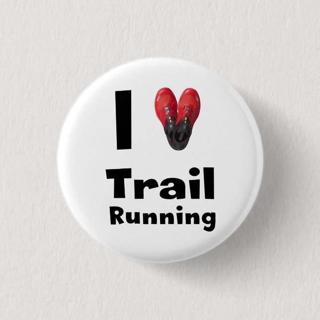 Chapa "I love Trail Running" Knapp (Framsida)