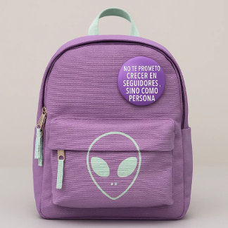 Chapa motivadora morada – No te prometo crecer en  Knapp