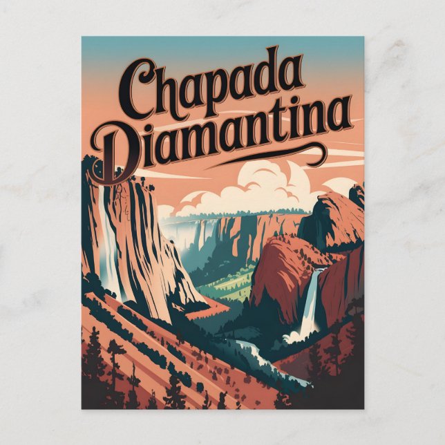 Chapada Diamantina BrazVintage Vykort (Framsida)