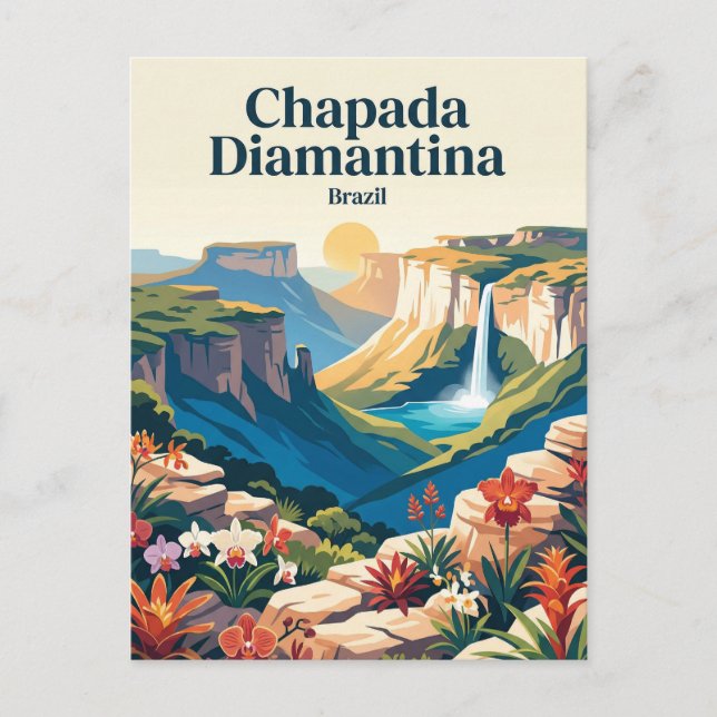 Chapada Diamantinas nationalpark Brasilien Vykort (Framsida)