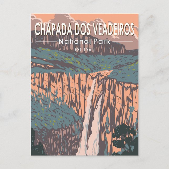 Chapada Dos Veadeiros nationalpark: Brasilien Trav Vykort (Framsida)