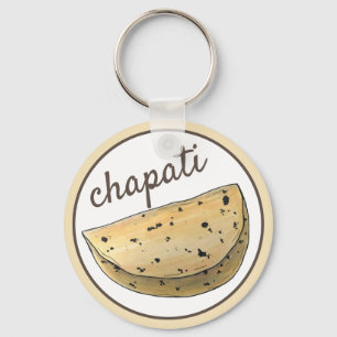 Chapati Roti Indian Food Bread Flatbröd Bakery Nyckelring