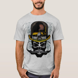 chapeau hipster moustache_tete_de_mort_crane t shirt
