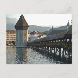 Chapel Bridge i Lucerne Schweiz Vykort