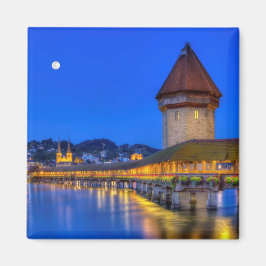 Chapel bridge, Kapellbrucke, Lucerne, Schweiz Magnet