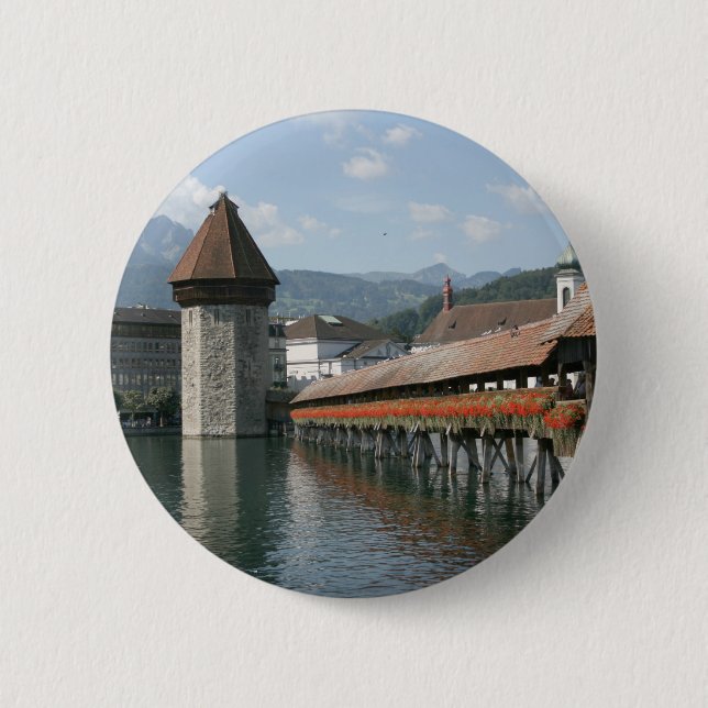 Chapel Bridge, Lucerne, Schweiz Knapp (Framsida)