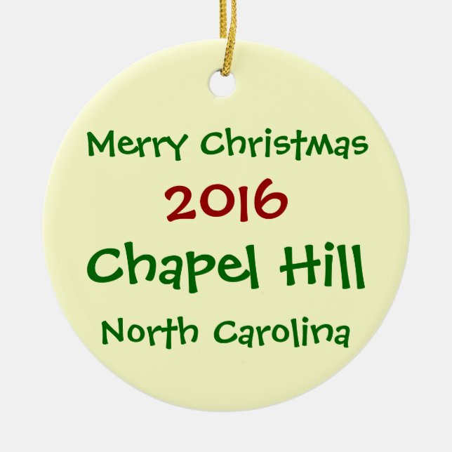 CHAPEL HILL NORTH CAROLINA JULPRYDNAD 2016 JULGRANSPRYDNAD KERAMIK (Framsidan)