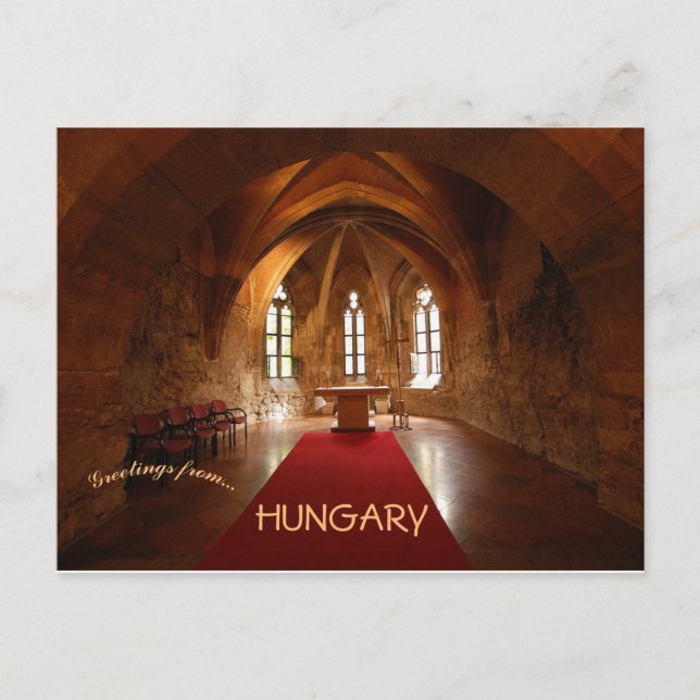 Chapel i Buda Castle Budapest Hungary Vykort (Framsida)