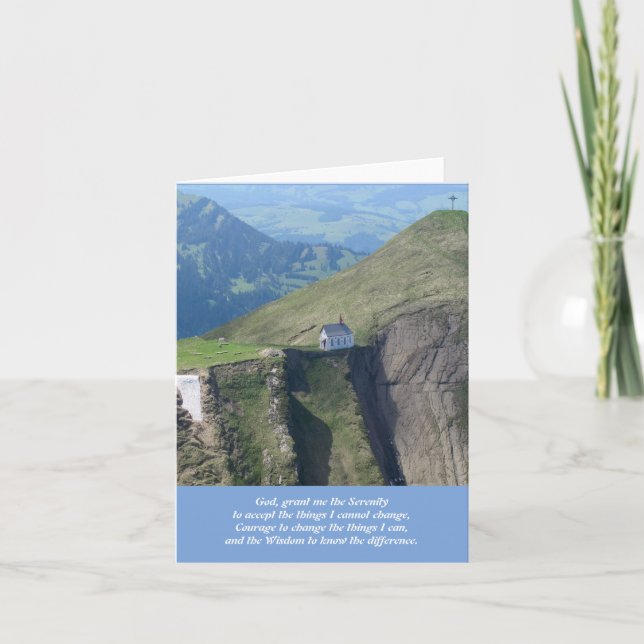 Chapel i schweiziska Alpernor Tack Kort (Framsida)