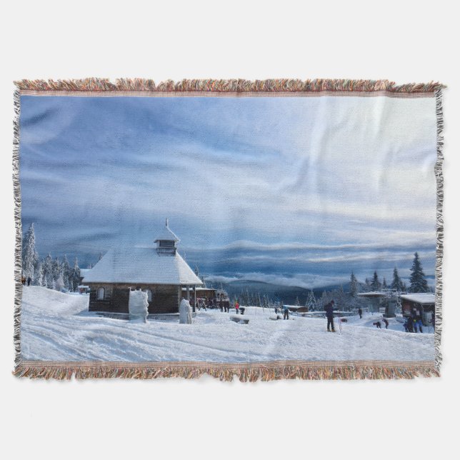 Chapel i Snö-berget Alperna Filt (Framsidan)