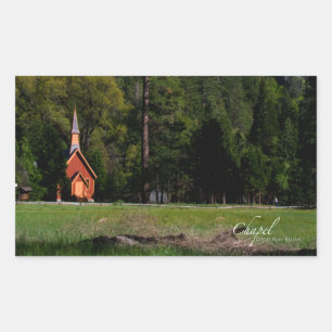 Chapel i Yosemite Rektangulärt Klistermärke