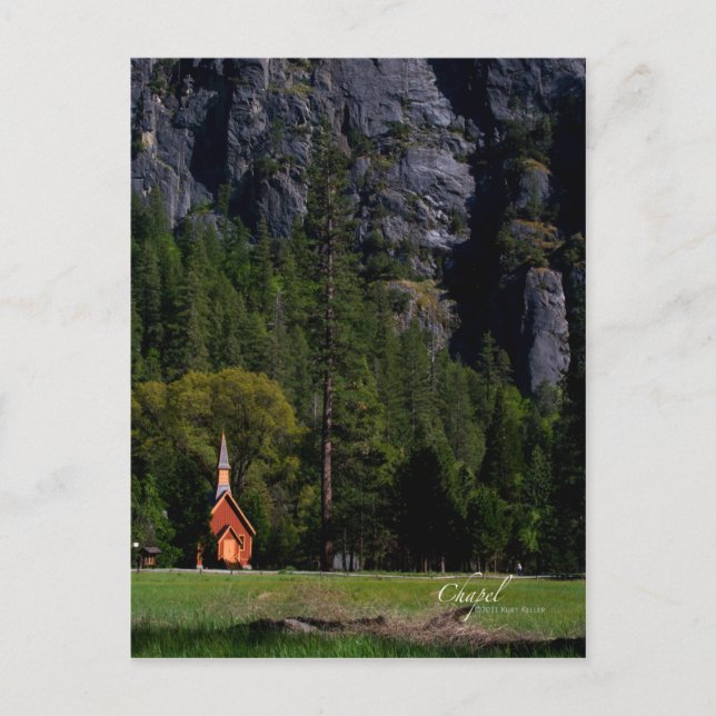 Chapel i Yosemite-vykort Vykort (Framsida)